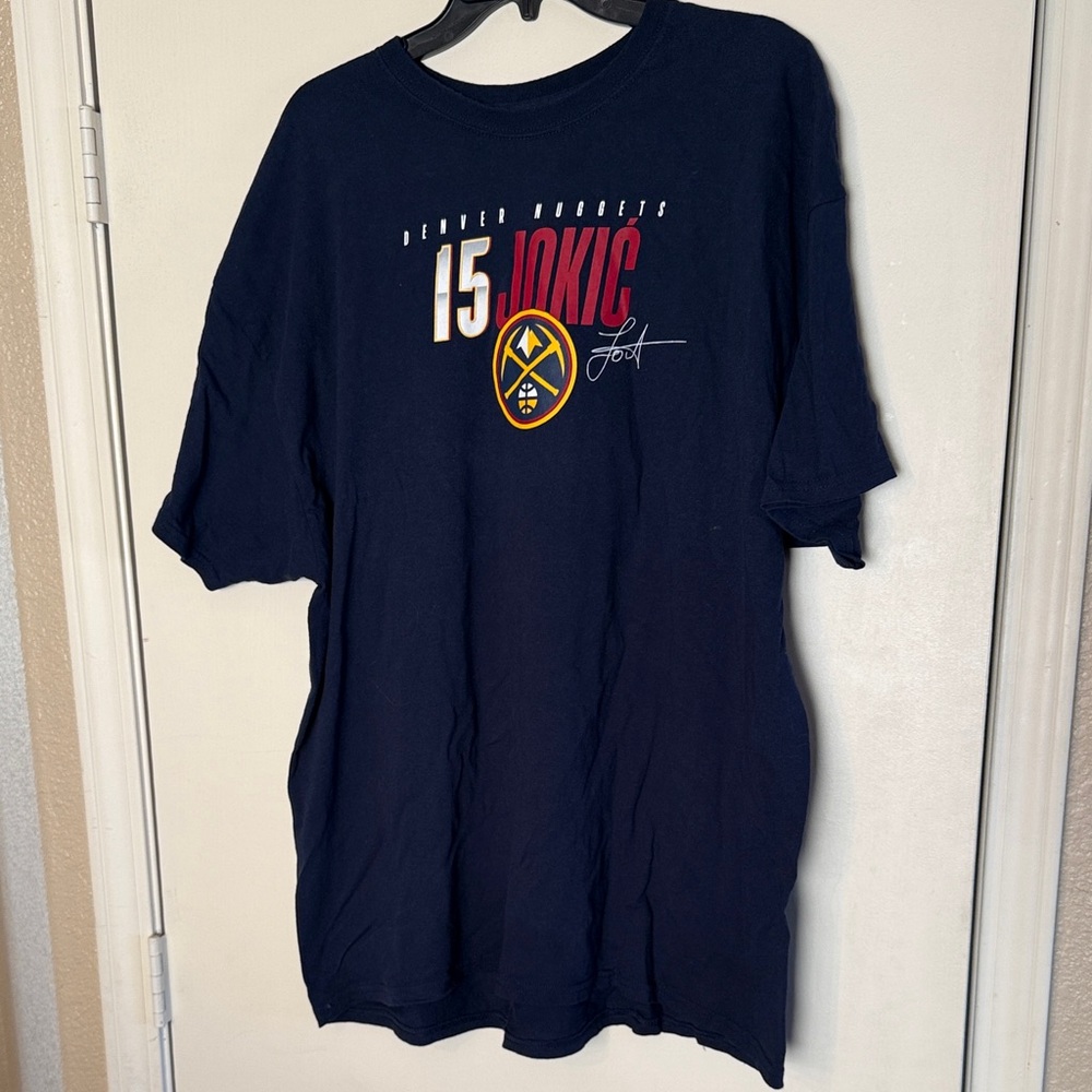 NBA Navy Nikola Jokic #15 Graphic Tee